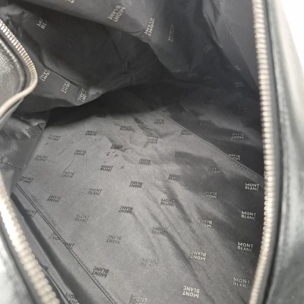 Montblanc Black Leather Duffel Bag